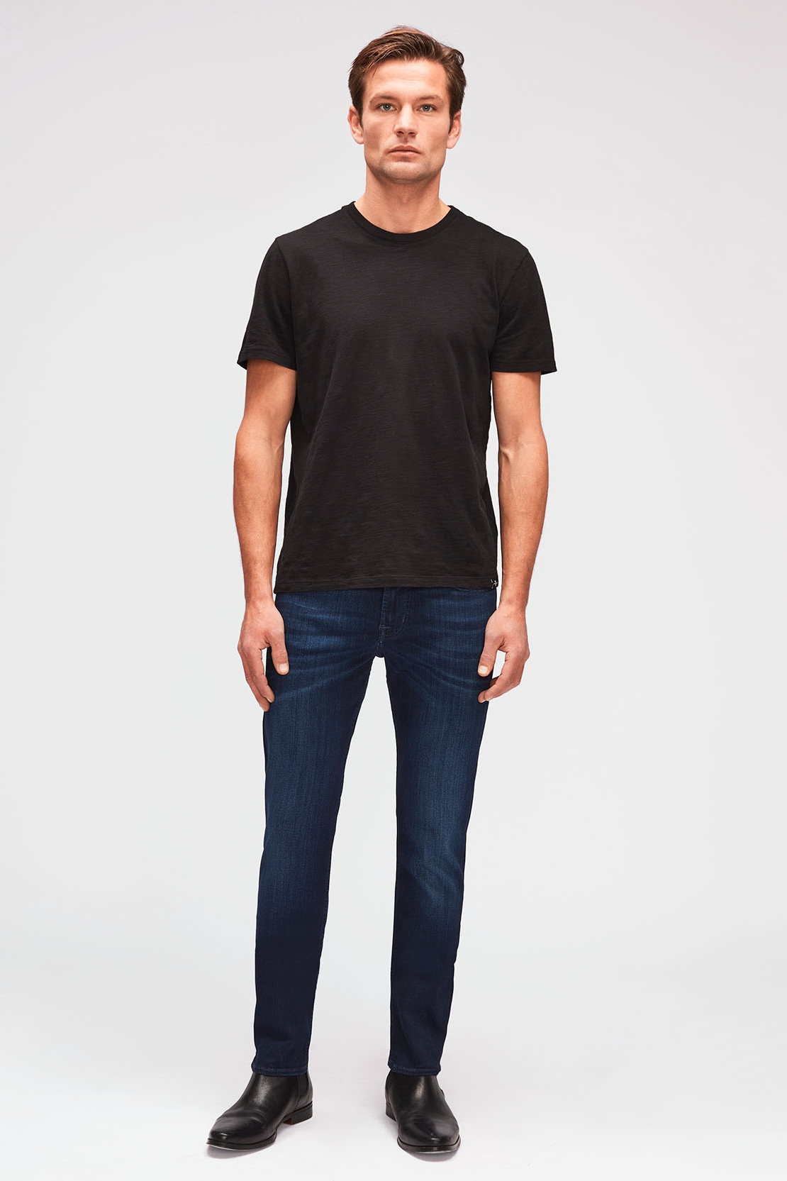 Mens Jeans 7 For All Mankind Jeans 7 For All Mankind Cotton Paxtyn Tapered Luxe Performance Plus In in Black Blue for Men 