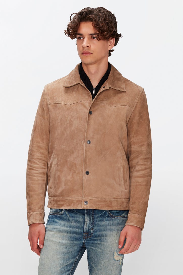 SUEDE WESTERN JACKET LEATHER BAMBOO