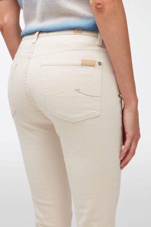  HW SKINNY COLORED STRETCH WITH EMBELLISHED SQUIGGLE ALMOND 